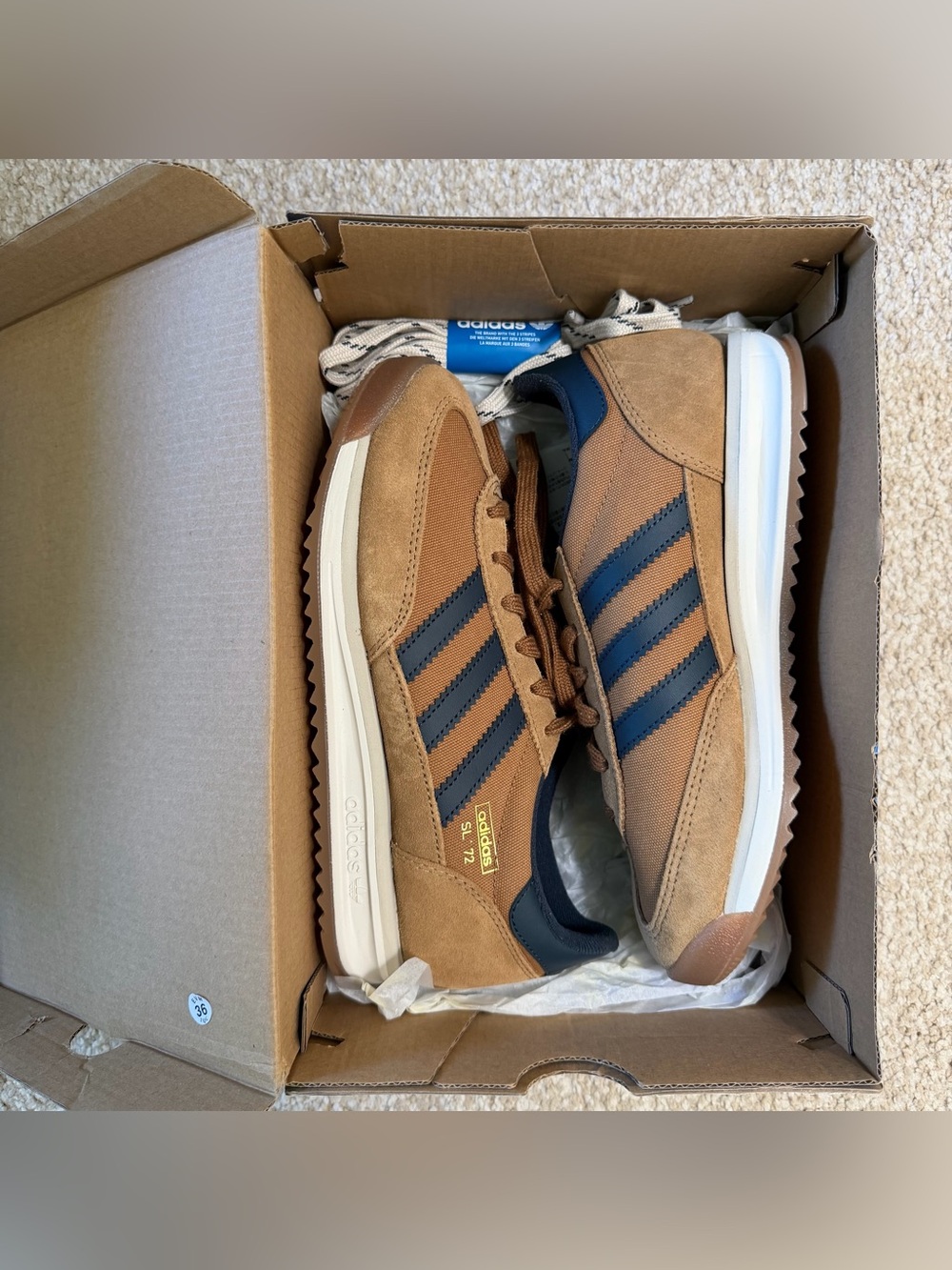 ADIDAS SL 72 - Brown Desert / Aurora Ink - Picture 2 of 3